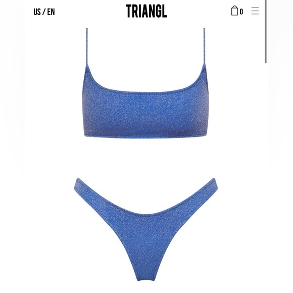 triangl swimwear Swim Tringl Mica Marina Sparkle Bikini Set Poshmark